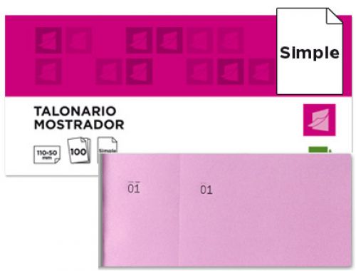 Bloco de taloes 6/4 rosa , Liderpapel , 21852 , 8423473218529